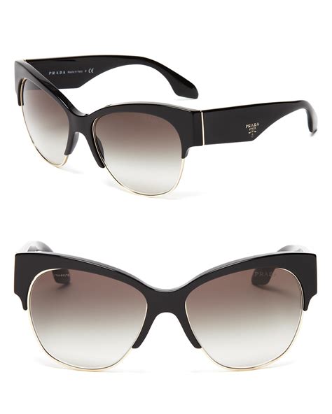 prada cat eye navigator sunglasses|59mm cat eye sunglasses Prada.